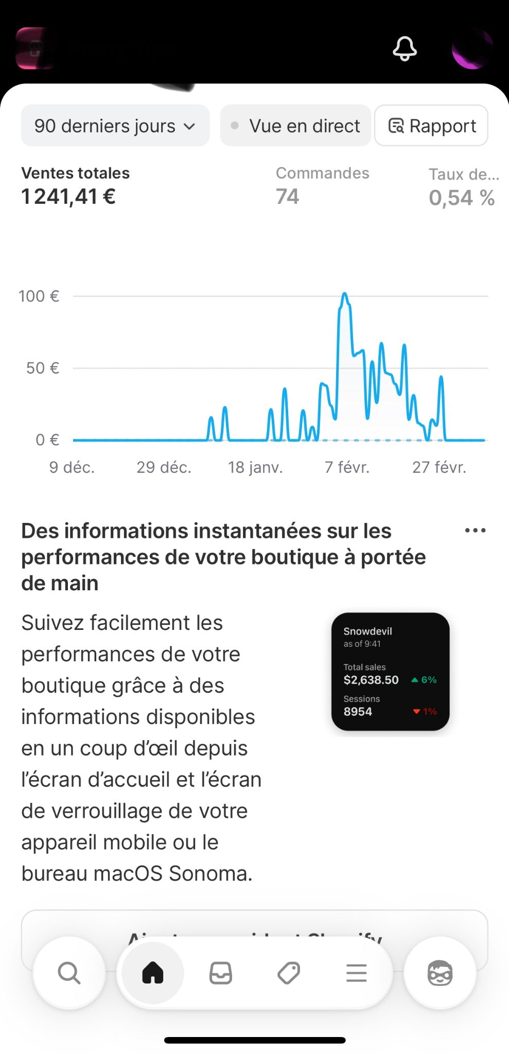 Résultat boutique 1